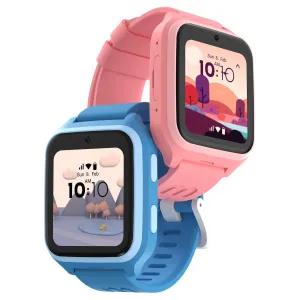 myFirst Fone M1 smartklokke for barn i rosa og blått, med berøringsskjerm, frontkamera og silikonrem
