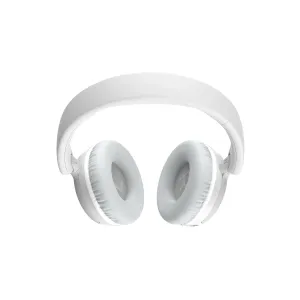 myFirst CareBuds Max bērnu virsausu austiņas Miglas baltā krāsā ar polsterētiem ausu spilventiņiem un regulējamu galvas stīpu