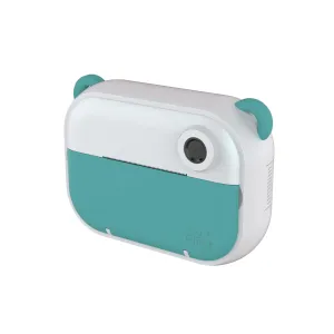 Appareil photo pour enfants myFirst Camera Insta Wi bleu sarcelle avec impression thermique, design compact arrondi blanc et bleu sarcelle
