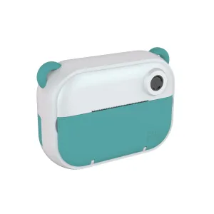 Appareil photo pour enfants myFirst Camera Insta Wi bleu sarcelle avec objectif avant et impression thermique sur fond blanc