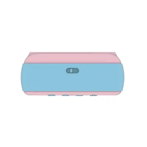 Appareil photo à impression instantanée pour enfants myFirst Camera Insta 20 en rose pastel et bleu, vue de face sur fond blanc