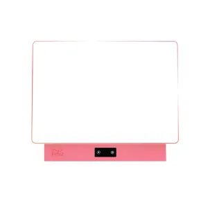 myFirst Sketch Clear upplyst ritbräda med genomskinlig panel, rosa bas och kontrollpanel