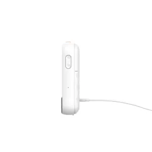 myFirst Frame Clario vit smart familjeram i sidovy med USB-C-kabel och sidomonterade +/−-kontroller