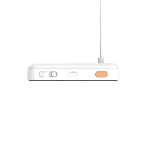 myFirst Frame Clario-kontrollkant med muteknapp, skjutreglage och orange åtgärdsknapp