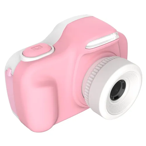 Appareil photo numérique myFirst Camera 3 rose et blanc pour enfants, avec grand objectif avant et coque antichoc