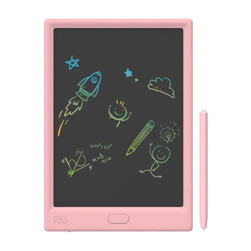 myFirst Sketch Pro Neo digital rityta för barn i rosa med pekpenna och färgglada klotter på skärmen