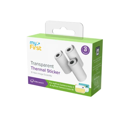 myFirst Verpackung mit transparentem Thermo-Stickerpapier und 3 Rollen für kompatible Kameras