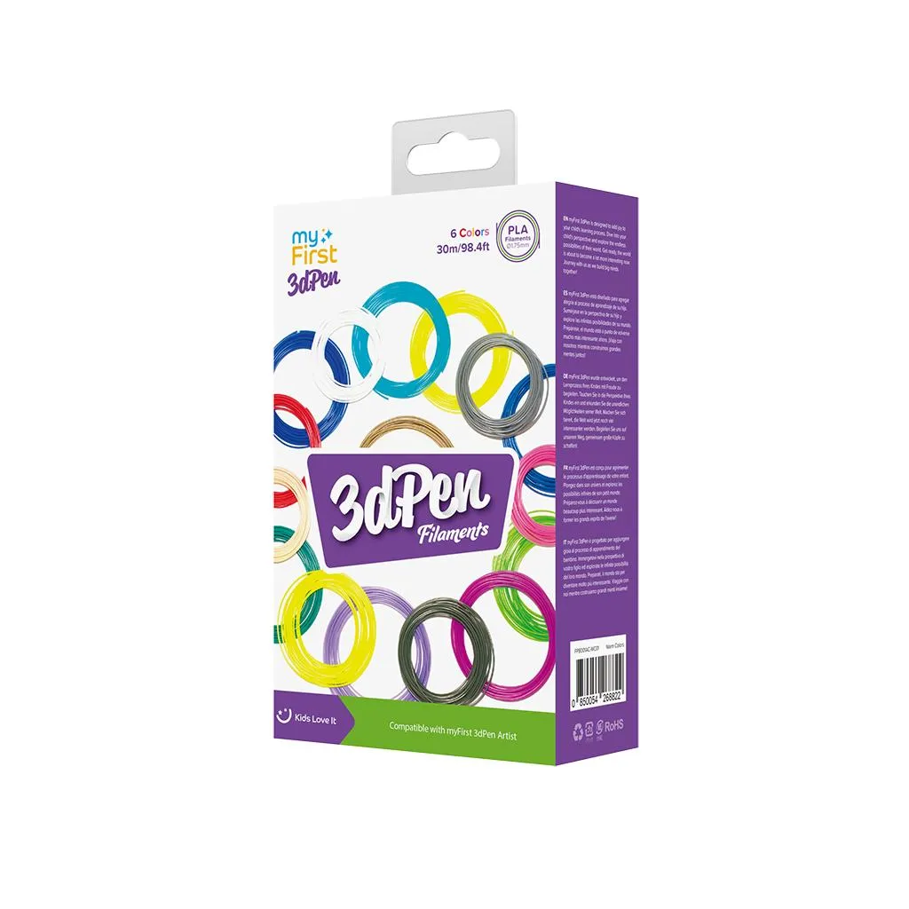 myFirst 3D Pen Artist PLA-filamentuppsättning – materialset för säkra plastskapelser